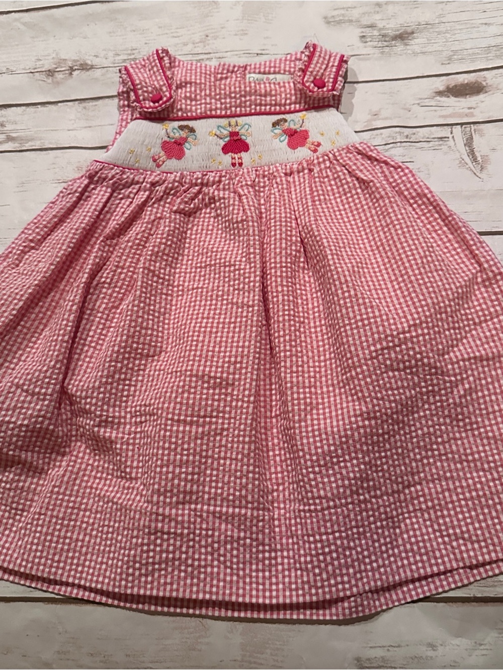 Petit Ami fairy gingham dress vguc 18m